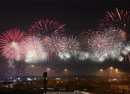 博乐市焰火晚会